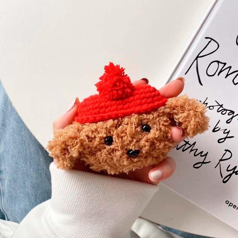 vue de face de l'étui Teddy Bear pour Apple Airpods Pro