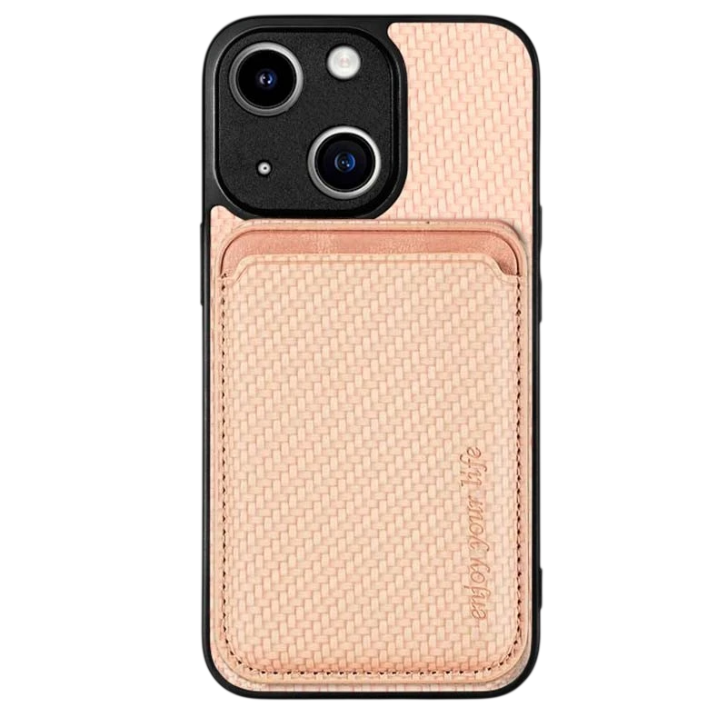 Funda Wallet beige con MagSafe y cartera para iPhone 15