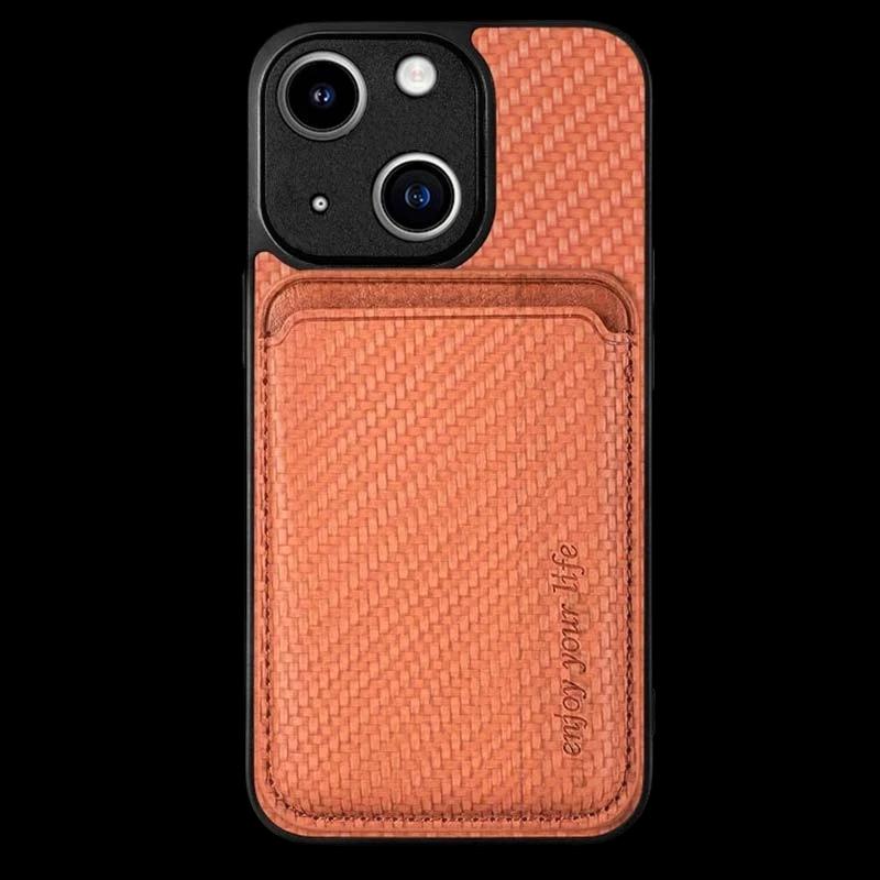 Funda Wallet naranja con MagSafe y cartera para iPhone 15