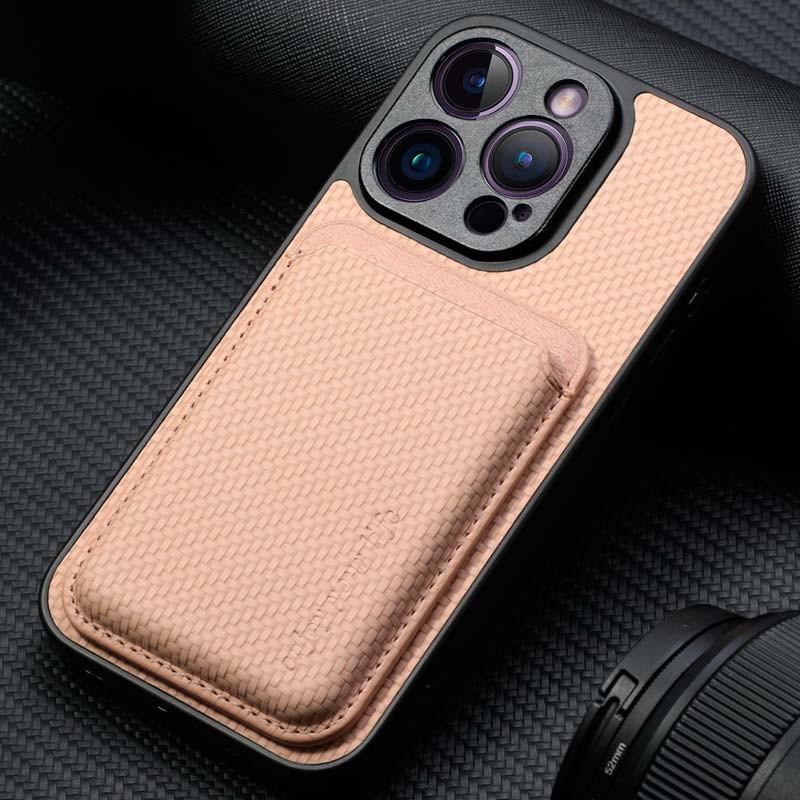 cartera de la Funda Wallet beige con MagSafe para iPhone 15 Pro Max