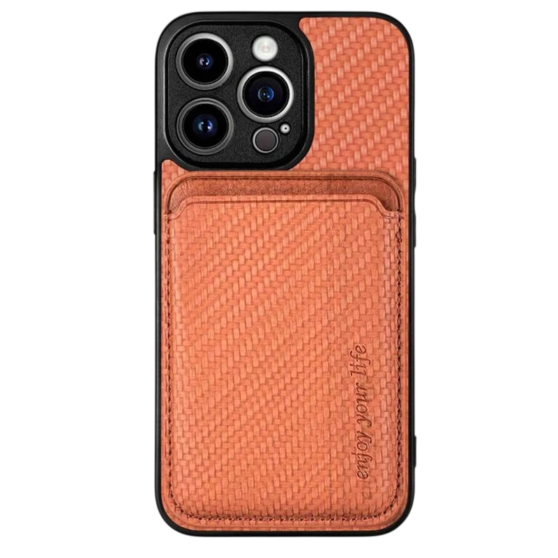 Funda Wallet naranja con MagSafe y cartera para iPhone 15 Pro Max