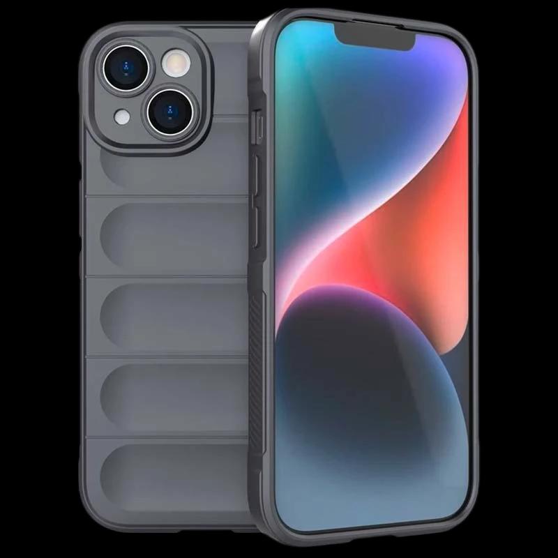 Funda de silicona gris Wave para iPhone 15 Plus