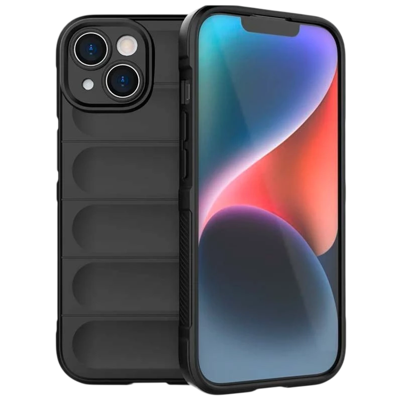 Funda de silicona negra Wave para iPhone 15 Plus