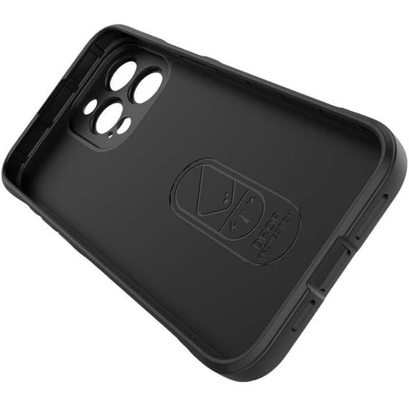 interior de la Funda de silicona negra Wave para iPhone 15 Pro