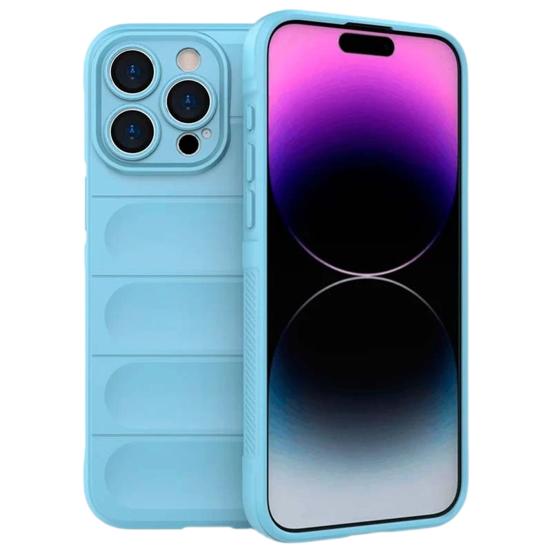 Funda de silicona azul claro Wave para iPhone 15 Pro Max
