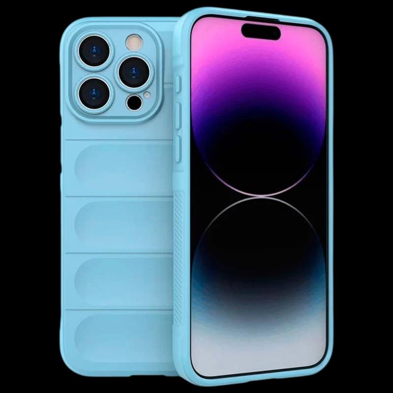 Funda de silicona azul claro Wave para iPhone 15 Pro Max