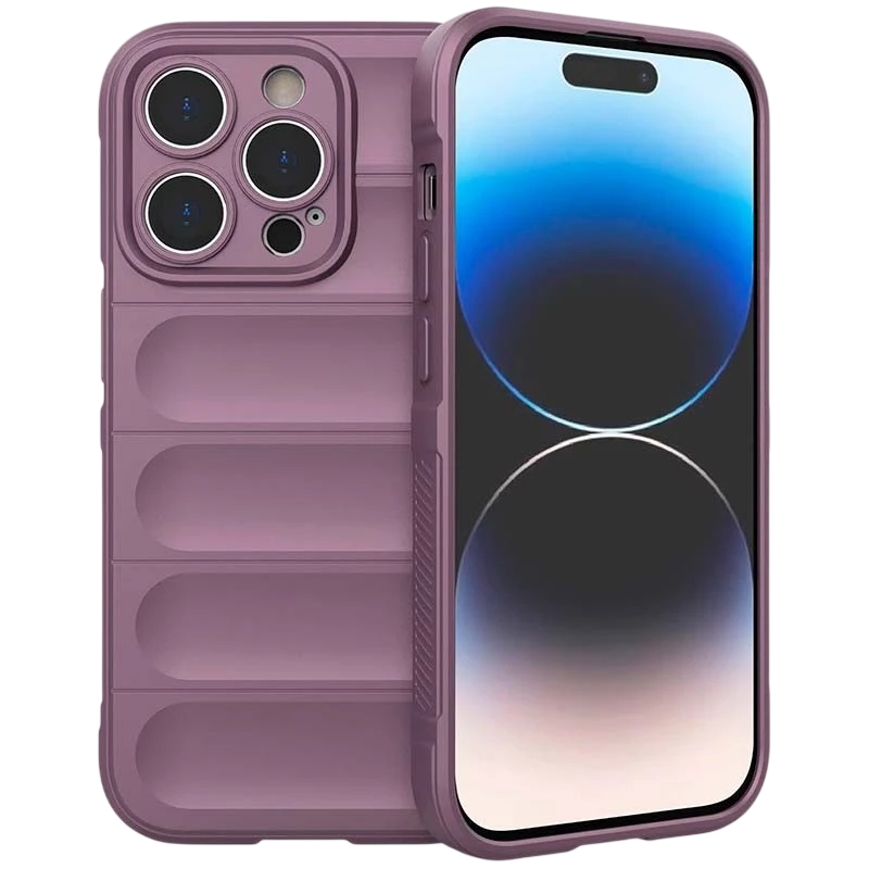 Coque en silicone lavande Wave pour iPhone 15 Pro