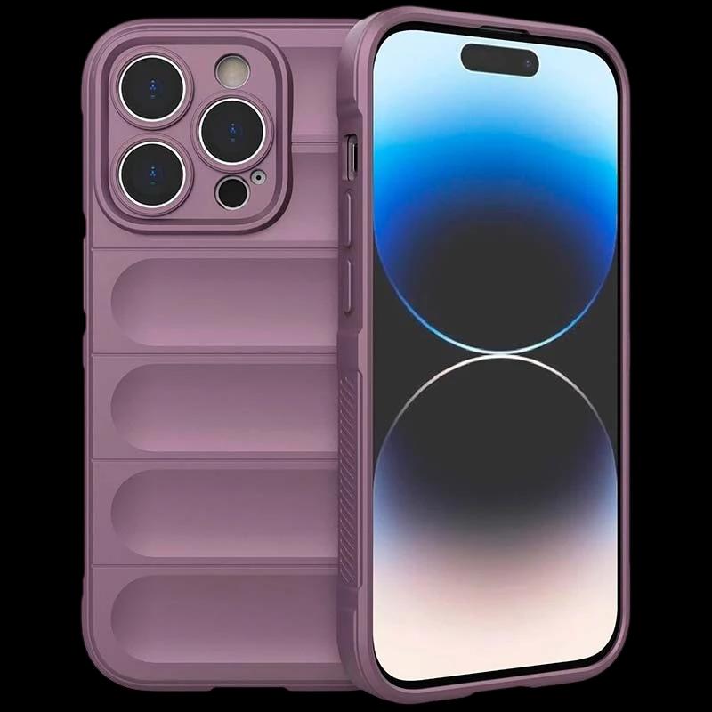 Coque en silicone lavande Wave pour iPhone 15 Pro