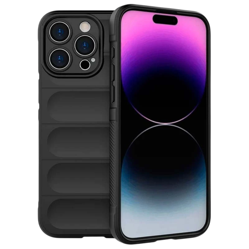 Funda de silicona negra Wave para iPhone 15 Pro