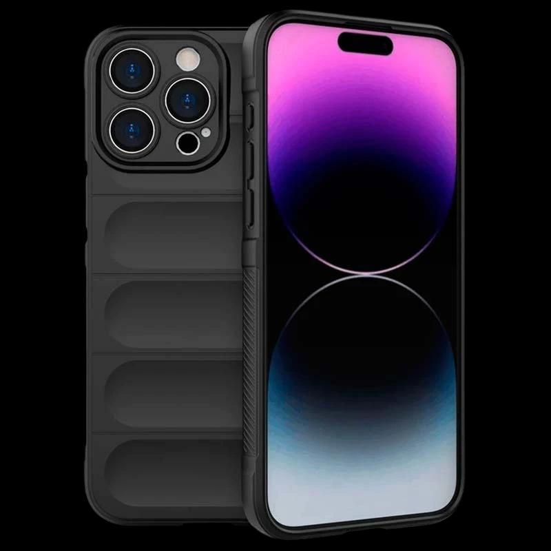 Funda de silicona negra Wave para iPhone 15 Pro