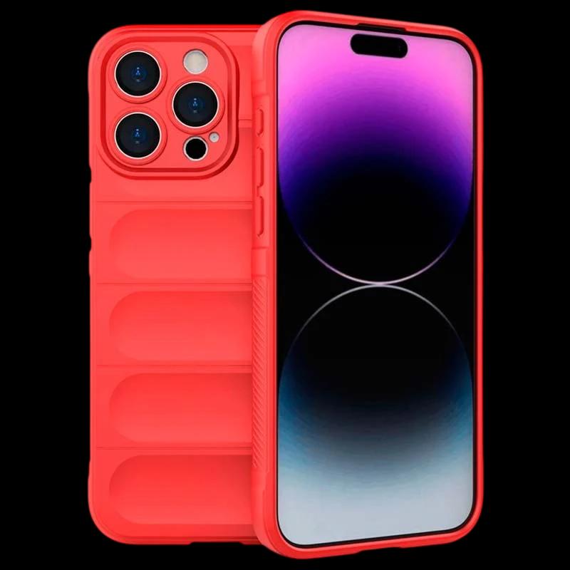 Funda de silicona roja Wave para iPhone 15 Pro Max