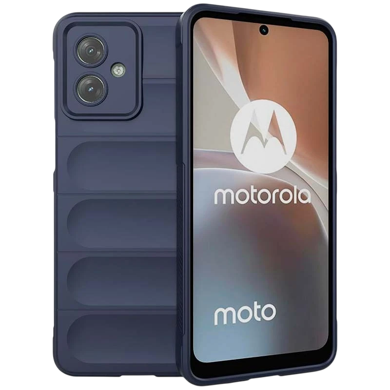 Capa de silicone azul Wave para Motorola Moto G54