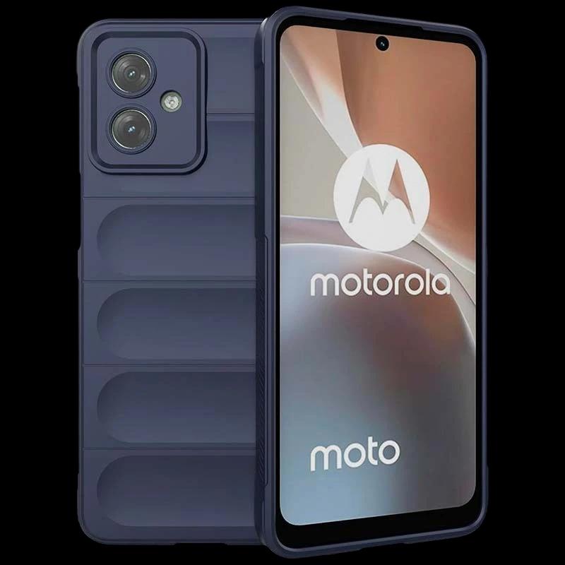 Funda de silicona azul Wave para Motorola Moto G54