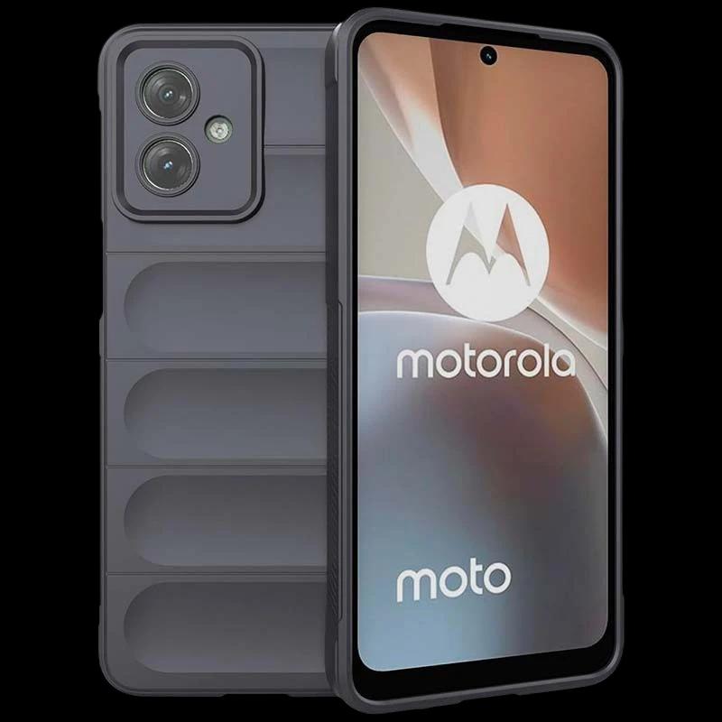 Funda de silicona gris Wave para Motorola Moto G54