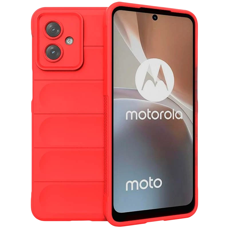 Funda de silicona roja Wave para Motorola Moto G54