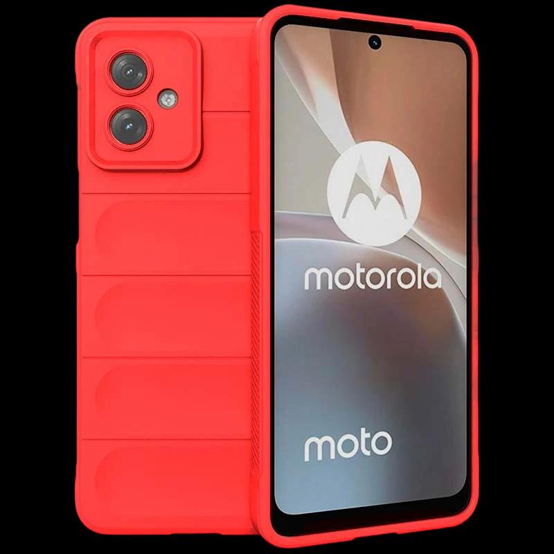 Funda de silicona roja Wave para Motorola Moto G54