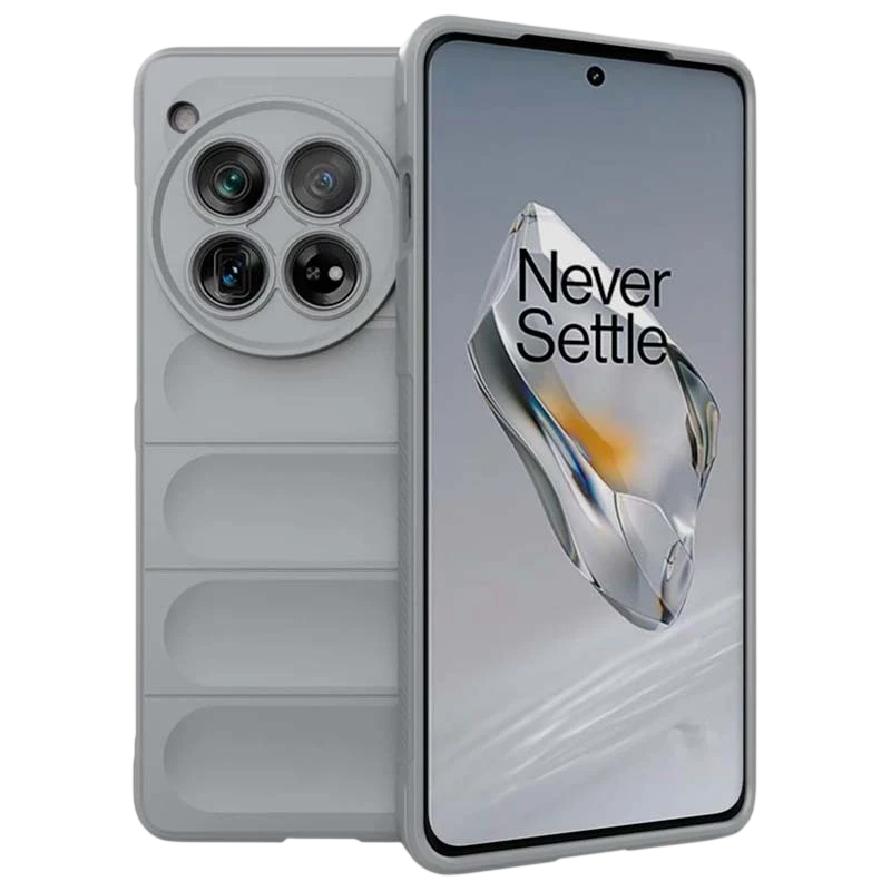 Funda de silicona gris claro Wave para Oneplus 12