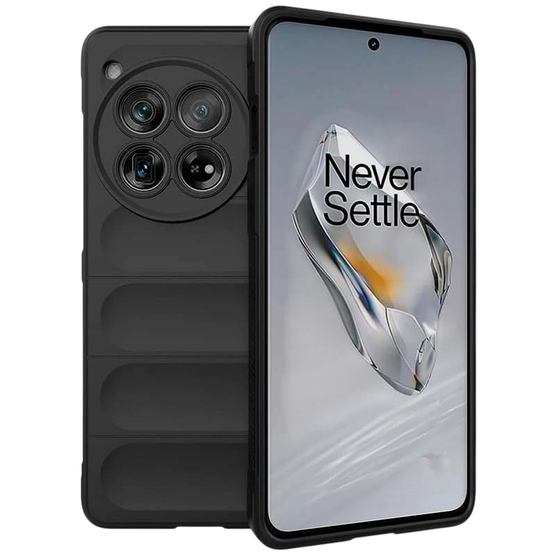 Capa de silicone preta Wave para Oneplus 12