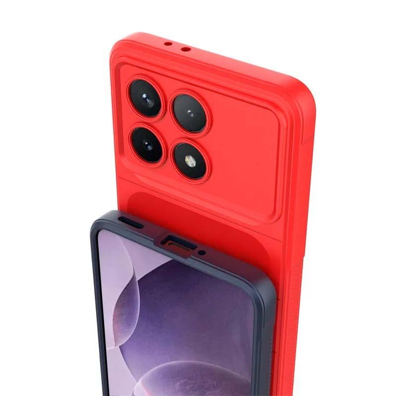 vista superior e inferior de la Funda de silicona lavanda Wave para Xiaomi Poco X6 Pro 5G