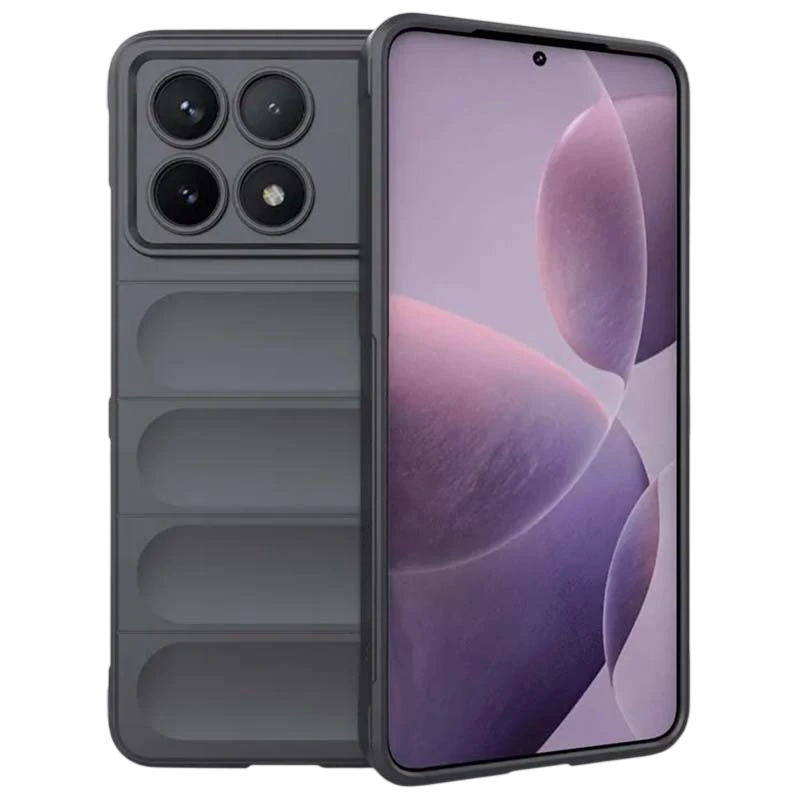 Coque en silicone gris Wave pour Xiaomi Poco X6 Pro 5G