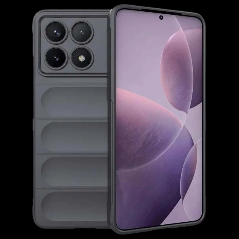 Funda de silicona gris Wave para Xiaomi Poco X6 Pro 5G