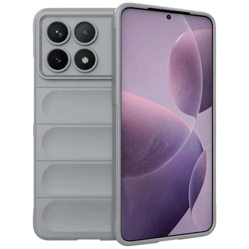 Funda de silicona gris claro Wave para Xiaomi Poco X6 Pro 5G