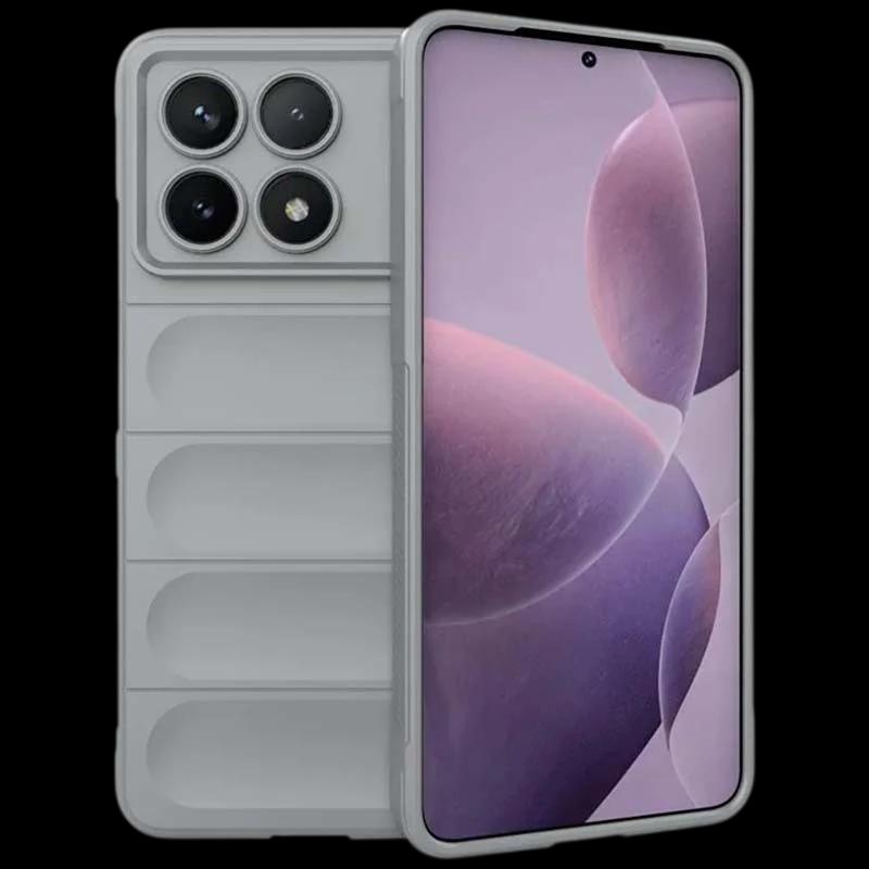 Funda de silicona gris claro Wave para Xiaomi Poco X6 Pro 5G