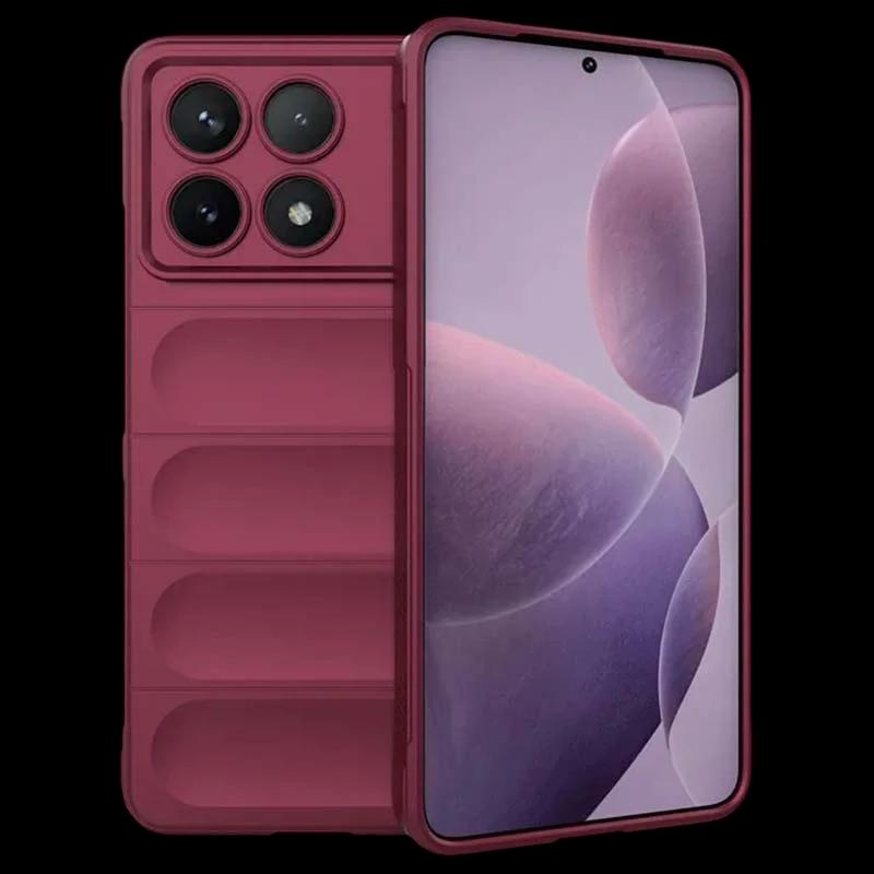 Funda de silicona borgoña Wave para Xiaomi Poco X6 Pro 5G
