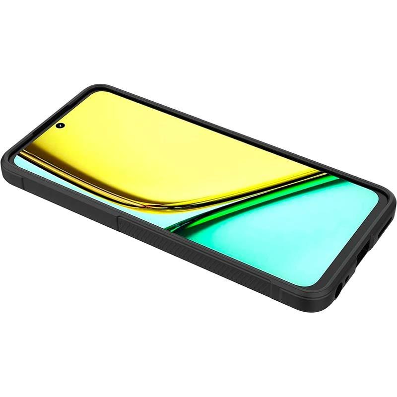 Vue avant de la Coque en silicone gris Wave pour le Realme C67 4G