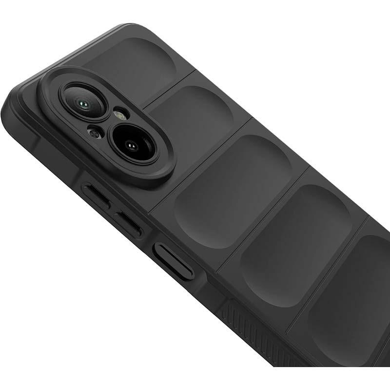 Vue arrière de la Coque en silicone gris Wave pour le Realme C67 4G