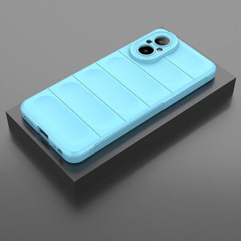 Fotografia real da Capa de silicone azul claro Wave para o Realme C67 4G