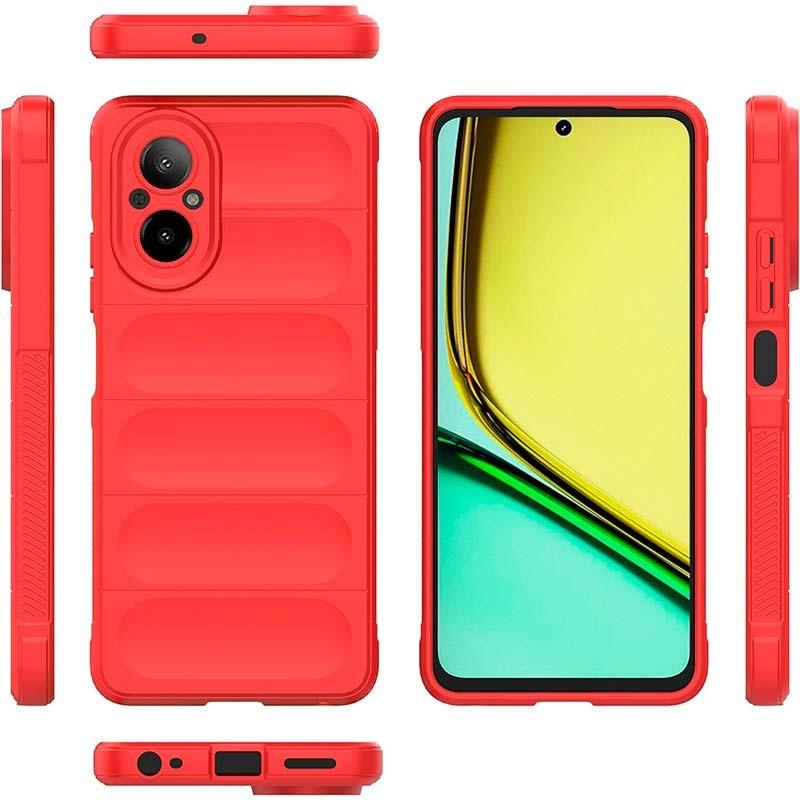 Vue détaillée de la Coque en silicone rouge Wave pour le Realme C67 4G