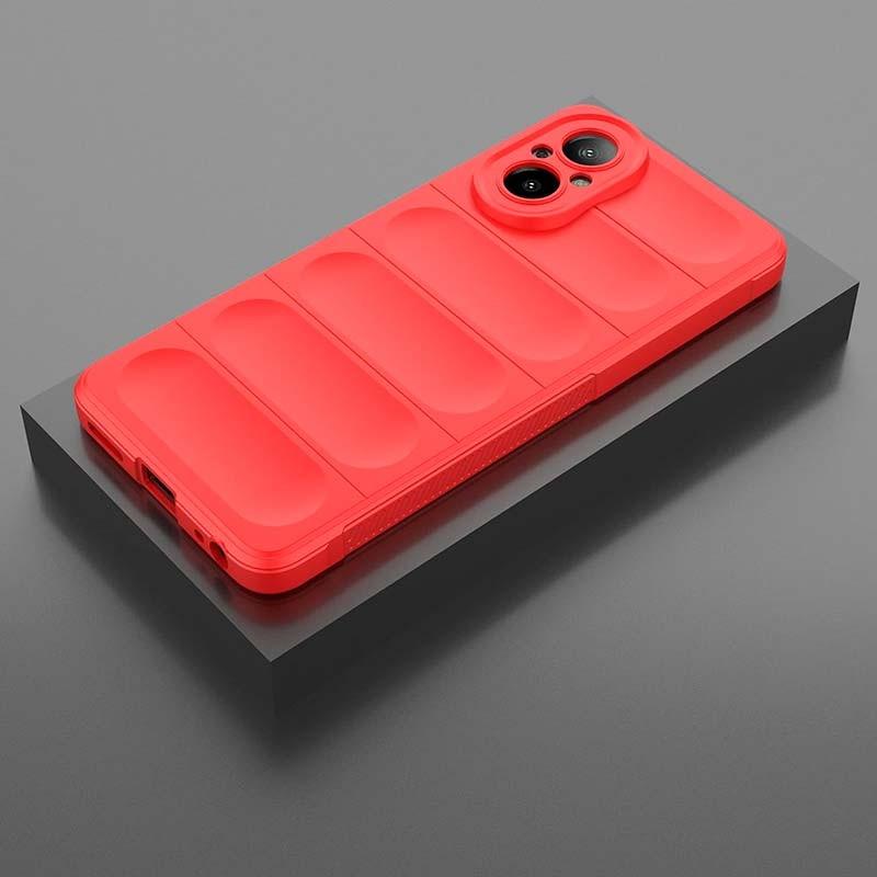 Photographie réelle de la Coque en silicone rouge Wave pour le Realme C67 4G