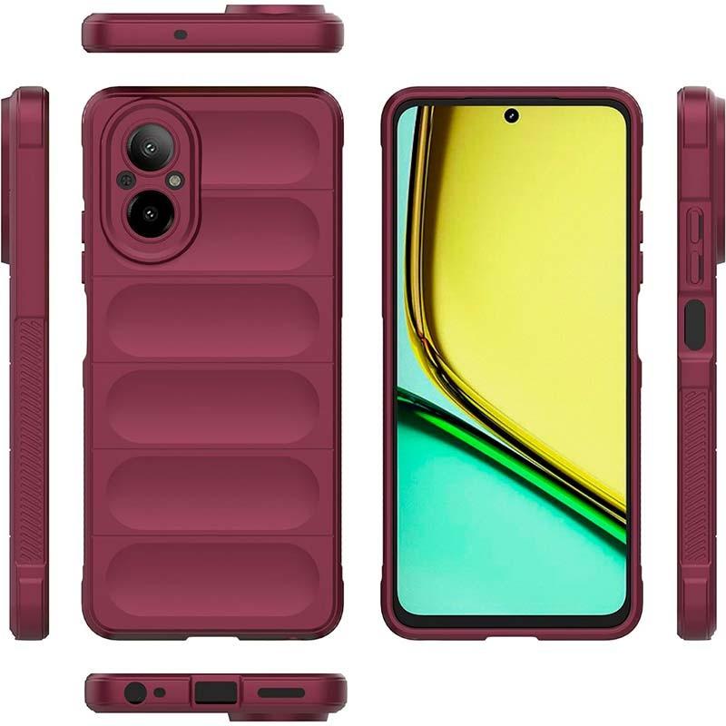 Vue détaillée de la Coque en silicone bourgogne Wave pour le Realme C67 4G