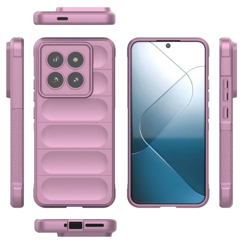 vista detallada de la Funda de silicona lavanda Wave para Xiaomi 14