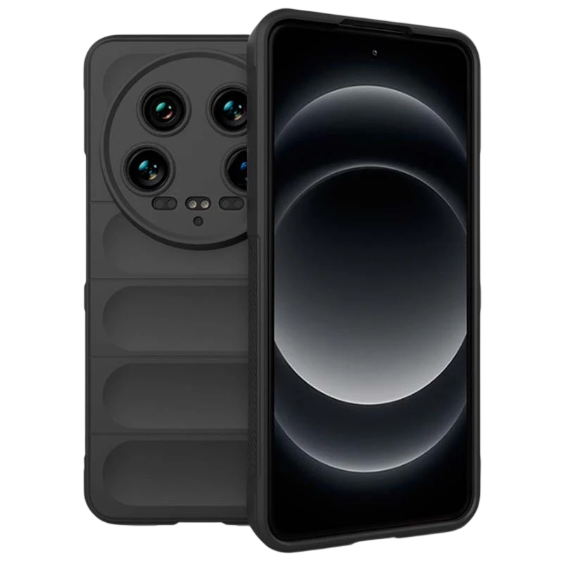 Funda de silicona negra Wave para Xiaomi 14 Ultra