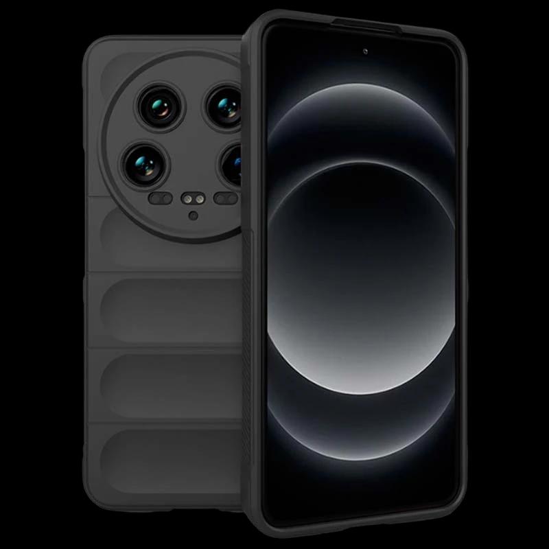 Funda de silicona negra Wave para Xiaomi 14 Ultra