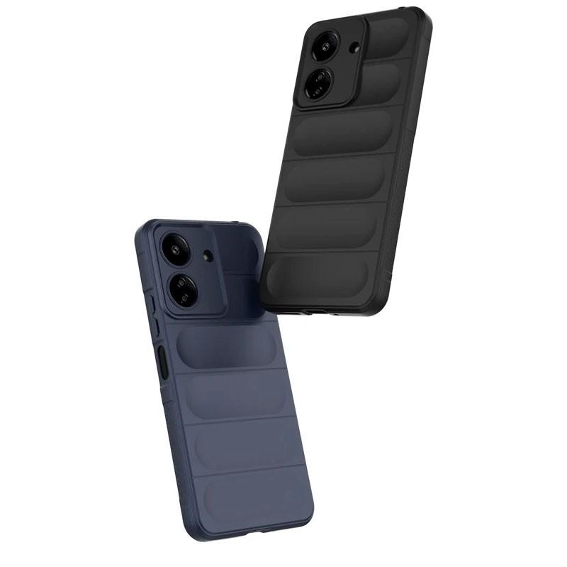 vista trasera de la Funda de silicona azul Wave para Xiaomi Redmi 13C