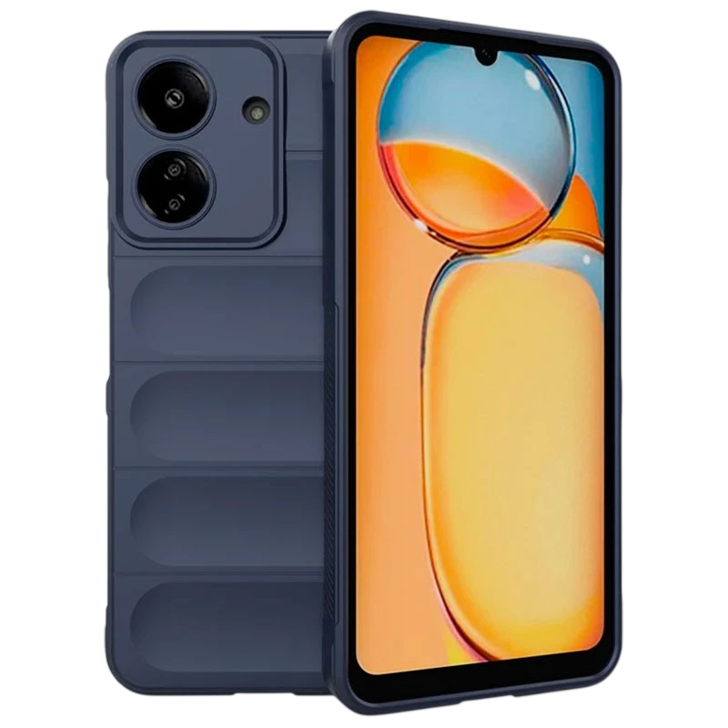 Coque en silicone bleue Wave pour Xiaomi Redmi 13C