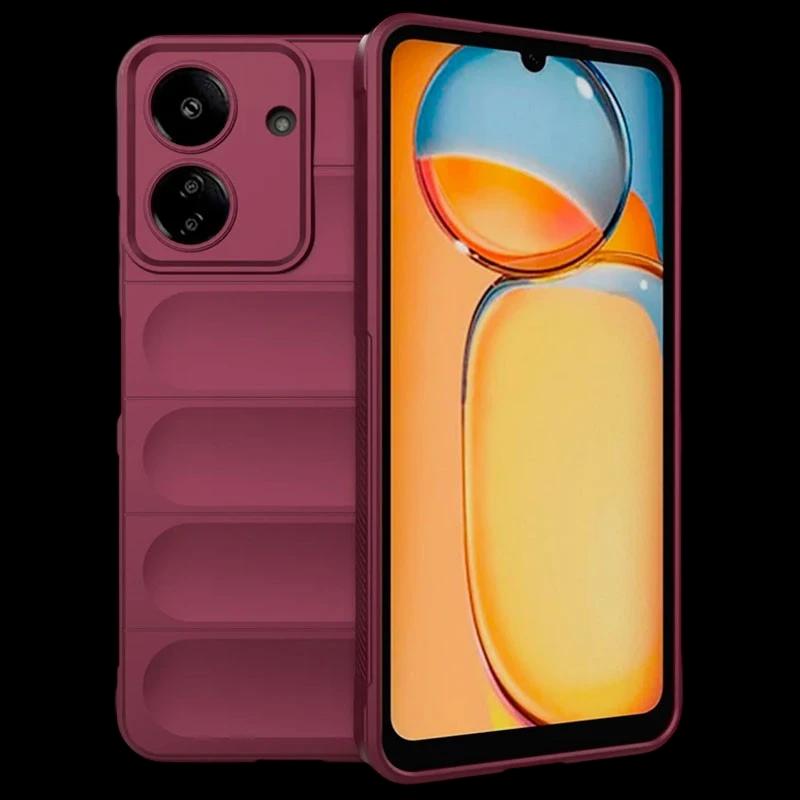 Funda de silicona borgoña Wave para Xiaomi Redmi 13C