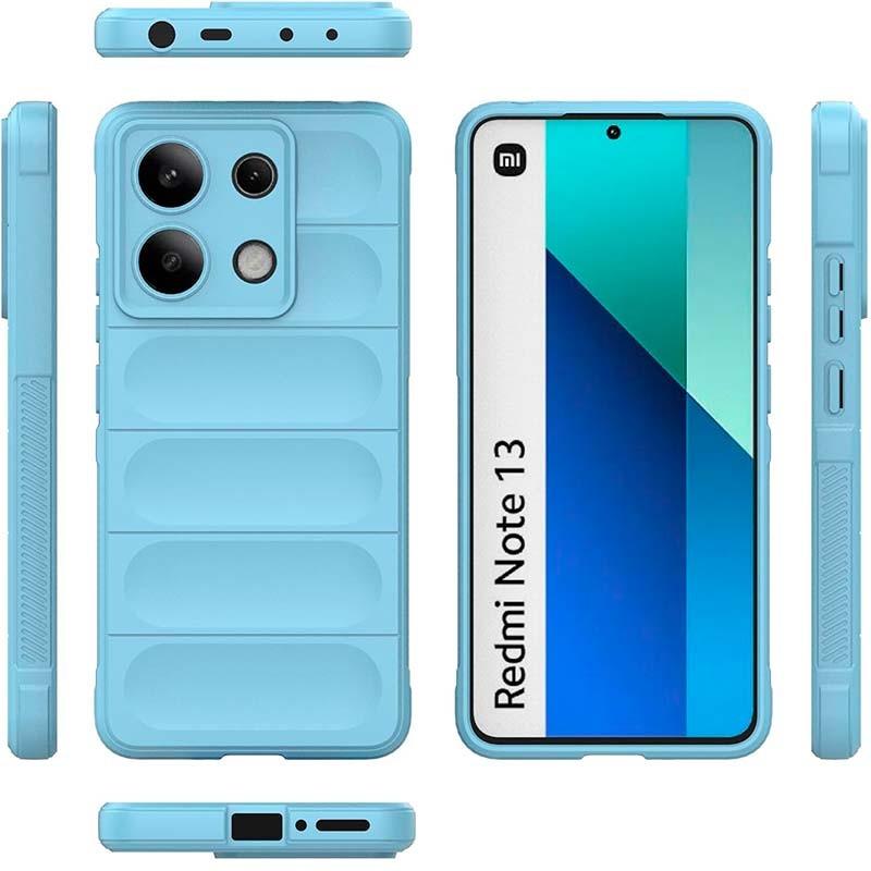 Vue détaillée de la Coque en silicone bleu clair Wave pour Xiaomi Redmi Note 13 4G