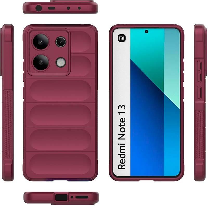 Vue détaillée de la Coque en silicone bourgogne Wave pour Xiaomi Redmi Note 13 4G