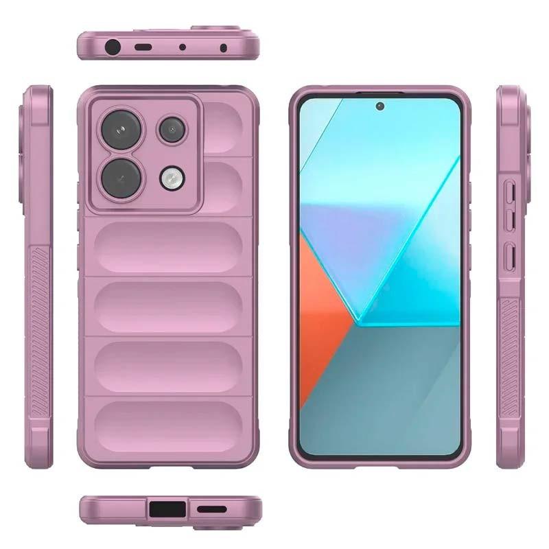 vista detallada de la Funda de silicona lavanda Wave para Xiaomi Redmi Note 13 Pro 5G