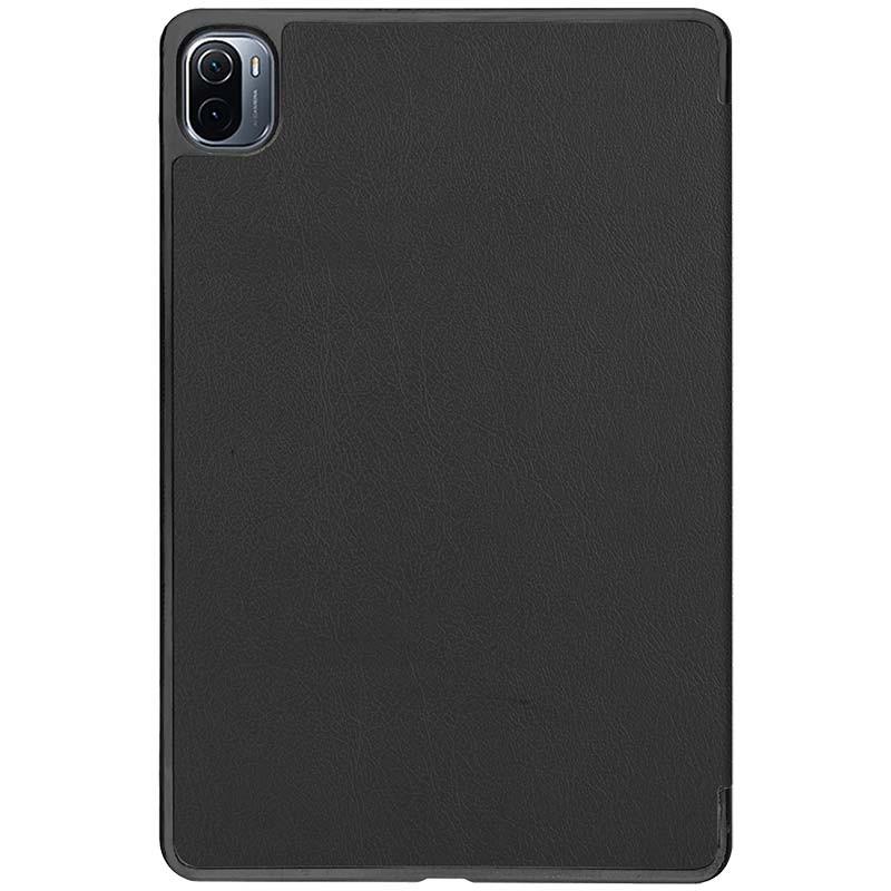 Coque noire pour Xiaomi Pad 8 et 8 Pro, finition cuir, découpe précise pour double appareil photo, protection fine et élégante des bords et du dos