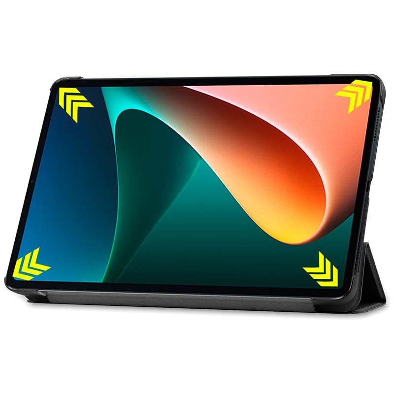 Coque Xiaomi Pad 8 8 Pro Compatible Noir avec support pliable, angle réglable, bords renforcés antichoc et accès précis aux ports, écran protégé