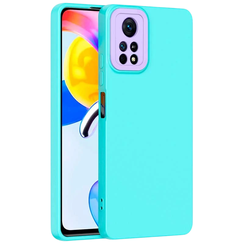Funda Xiaomi Poco X4 Pro 5G con Protección de Cámara Azul+Lila
