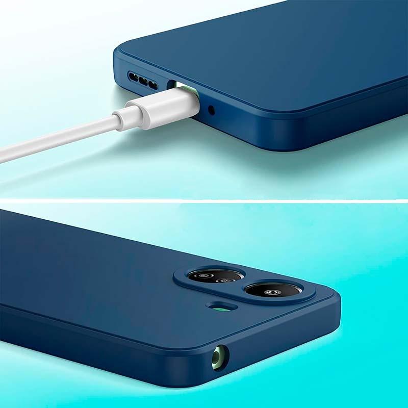 Coque Carrée Noire Liquid Premium pour Xiaomi Redmi 13C Détail du dos