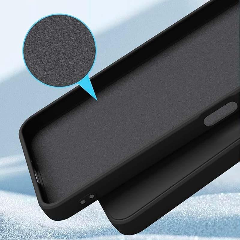 Coque Carrée Noire Liquid Premium pour Xiaomi Redmi 13C Détail de la face avant