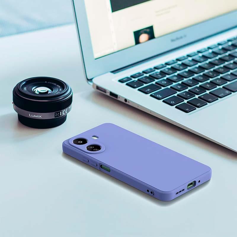 photo réelle de l'étui Square Liquid Premium lavande pour Xiaomi Redmi 13C