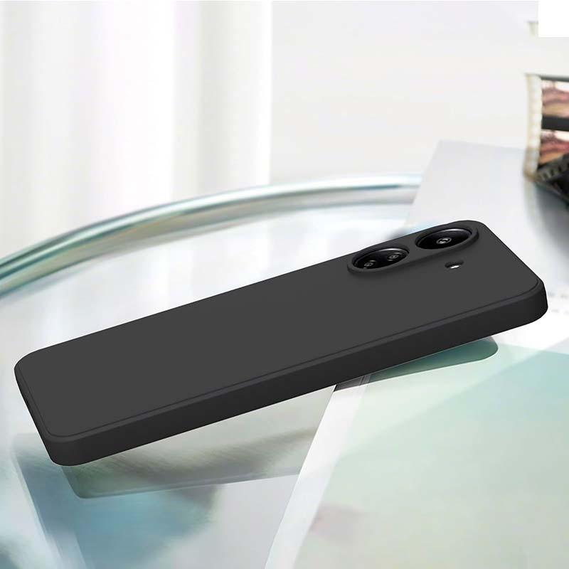 Coque Liquid Premium Carrée Noire pour Xiaomi Redmi 13C Arrière